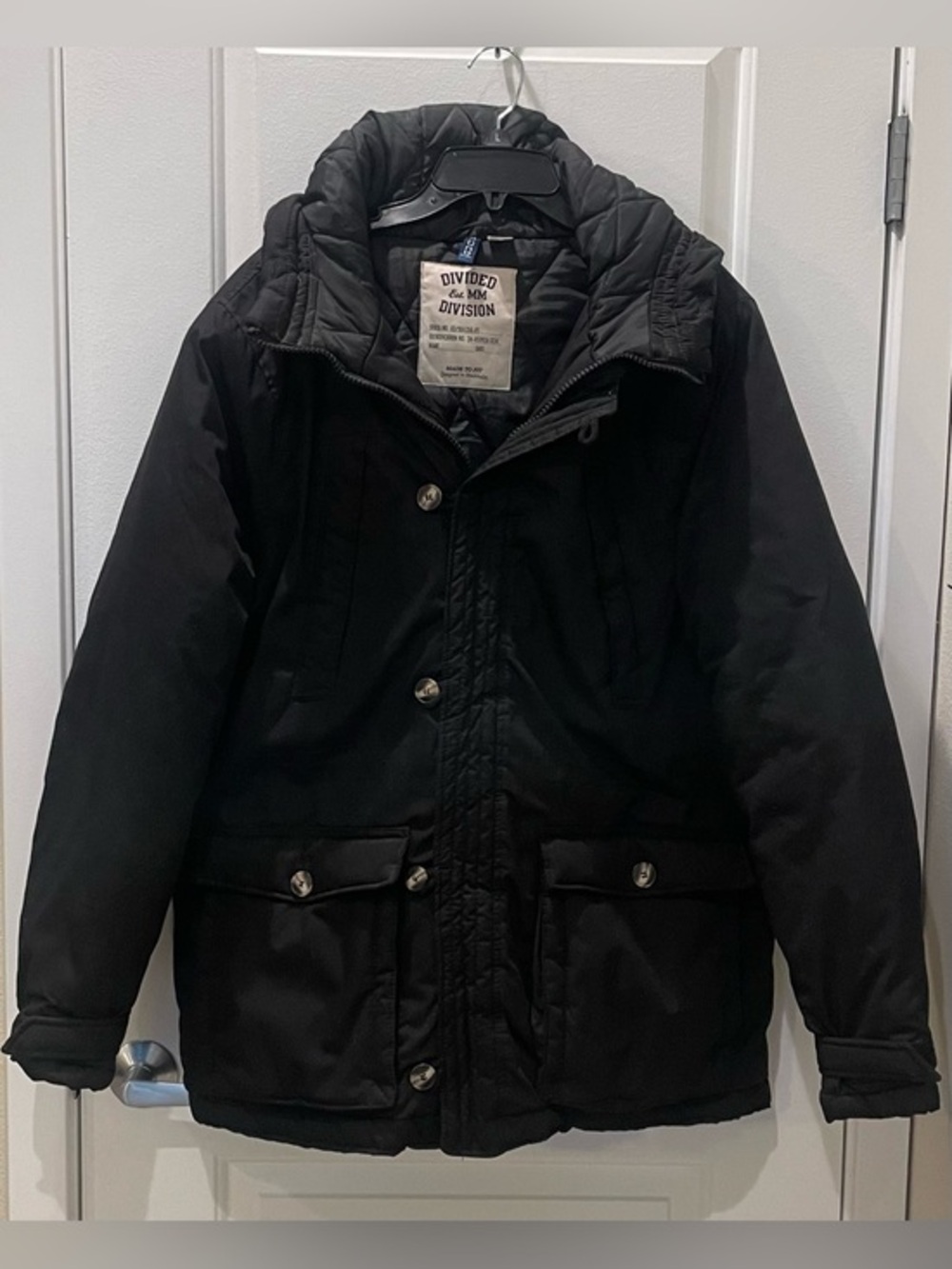 Divided By H&M Black Puffer Winter Jacket Men/Women
